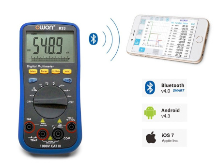 Мультиметр цифровой OWON B33 с bluetooth
