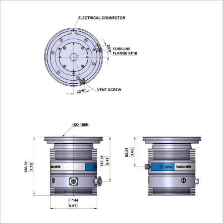 Турбомолекулярный вакуумный насос Agilent TwisTorr 305 FSQ