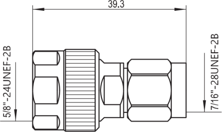 Переход коаксиальный N (вилка) - TNCA (вилка)