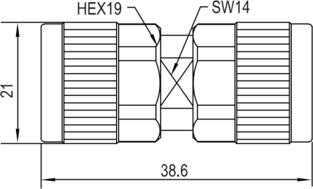 Переход коаксиальный N (вилка) - N (вилка)