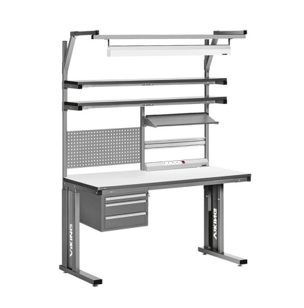 Стол рабочий антистатический VIKING Комфорт СР-12-7 ESD RAL7012 темно-серый