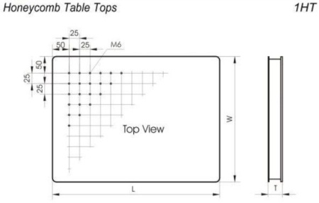 Плита оптическая сотовая Standa 1HT15-15-30