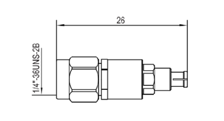 Переход коаксиальный 3,5 мм (вилка) - SMP (розетка)