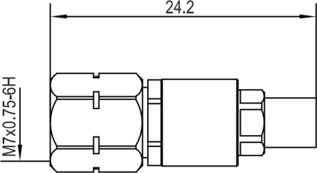 Переход коаксиальный SMPM (вилка) - 2,4 мм (вилка)