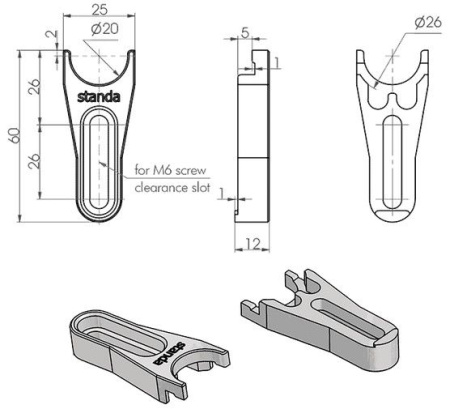 Универсальный прижим Standa 3UTC-1 Универсальный прижим Standa 3UTC-1