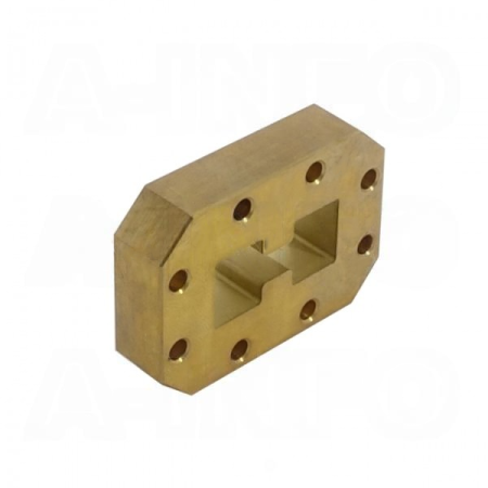 Пластина короткая волноводная с двойным гребнем со смещением A-INFO 475DRWOFS14_Cu