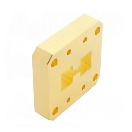 Пластина короткая волноводная с двойным гребнем со смещением A-INFO 580DRWOFS14_Cu