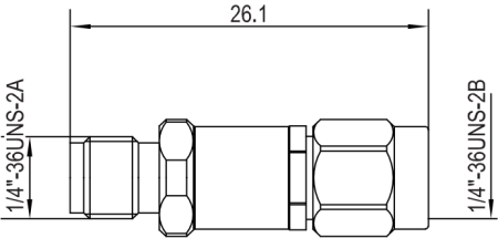 Переход коаксиальный SMA (розетка) - 2,92 мм (вилка)