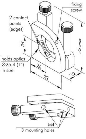 Держатель с боковой регулировкой Standa 5BM59TV-1
