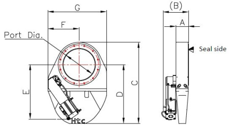 Маятниковый затвор HTC PVSSV-HA-ISO250-P анодированный алюминий
