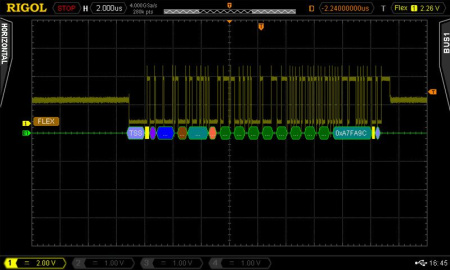 Декодирование по протоколу FlexRay RIGOL SD-FlexRay-DS6000