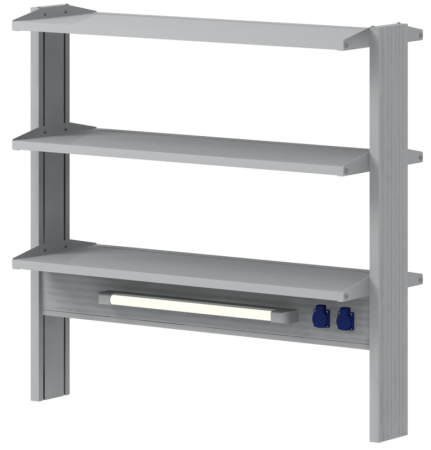 Стеллаж для лабораторных островных столов СОВЛАБ 1200 ТСОв