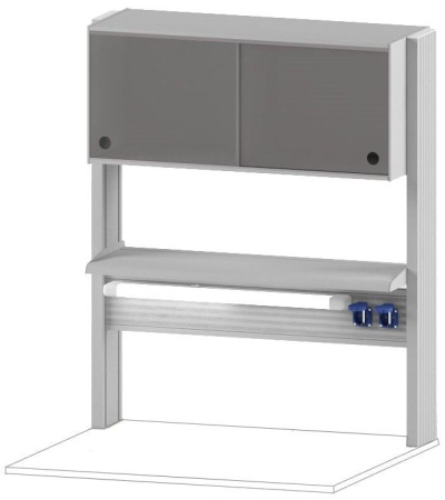 Стойка технологическая c полками к пристенным столам СОВЛАБ 900 ТСПШ-36,360 мм                 